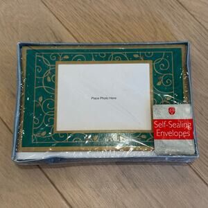 Vintage American Greeting Holiday Christmas Cards Photo Insert 5x7 Set 12